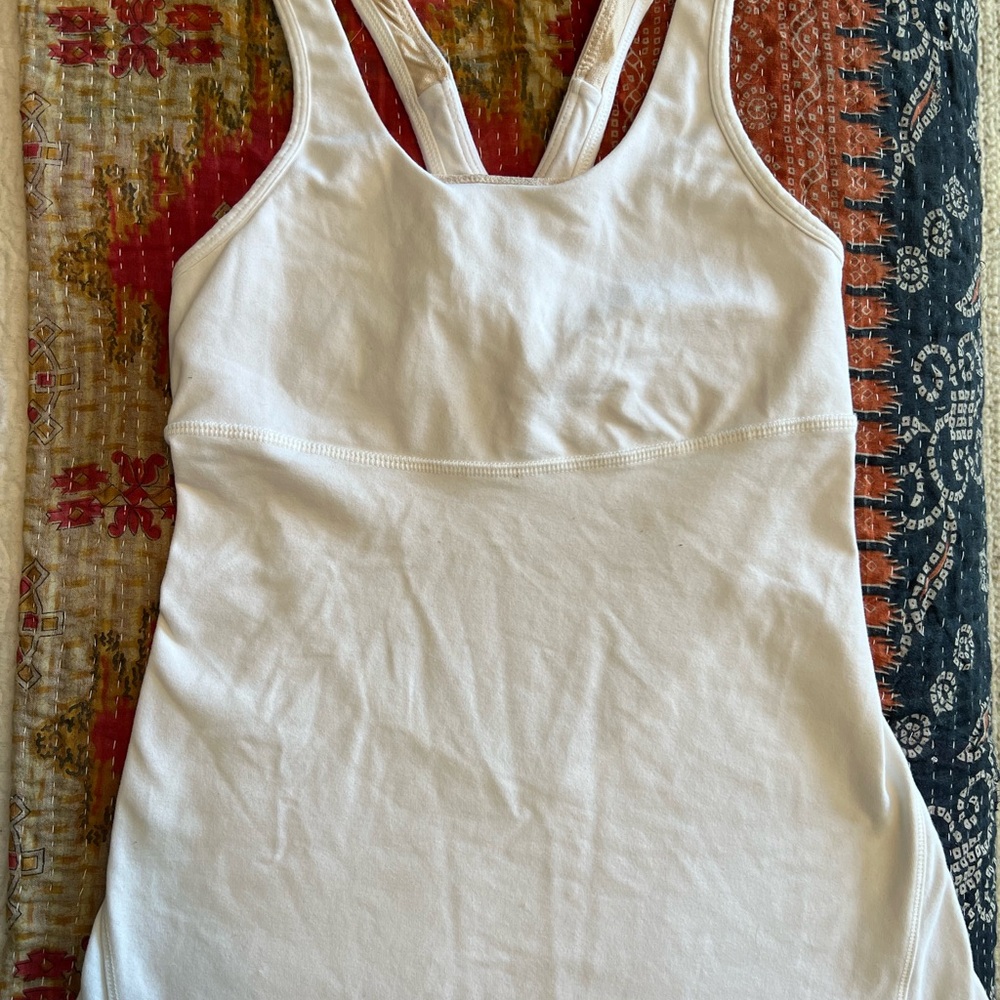 Lululemon Athletica White Tank Top